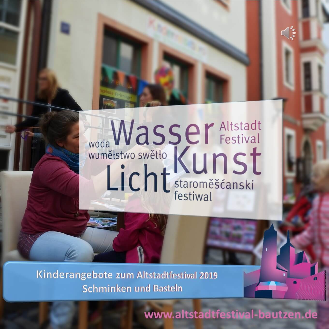 Beitragsbild Kinderreisebüro Kinderschminken zum Altstadtfestival 2019